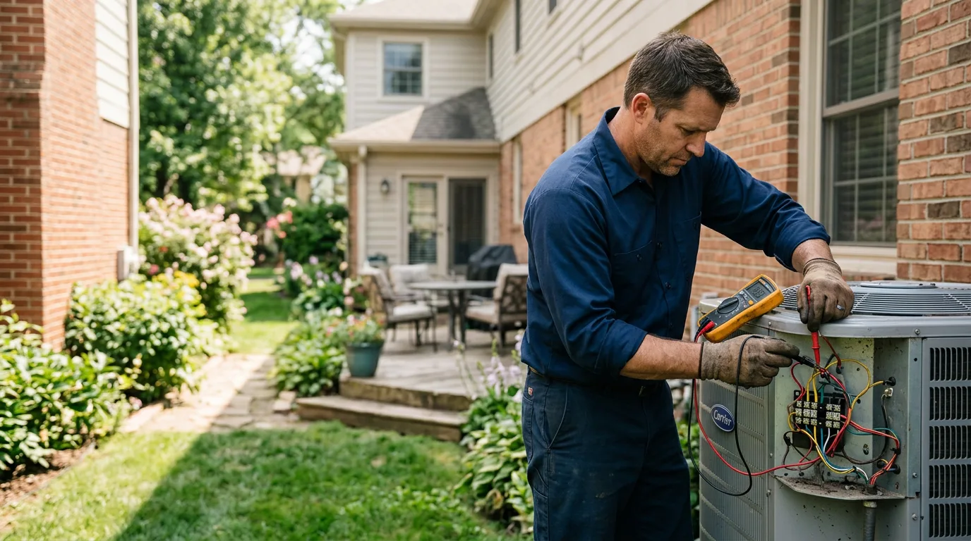 HVAC technician working near Geff, IL